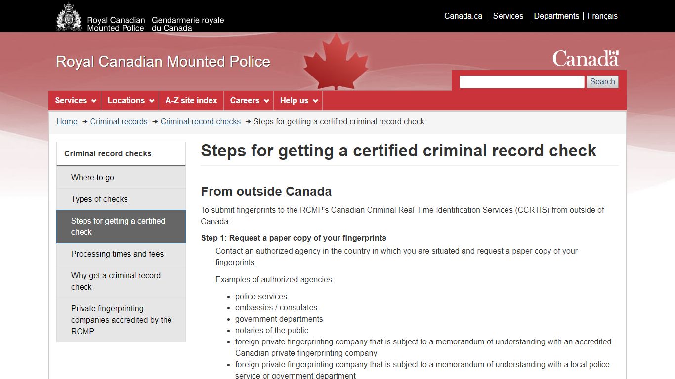 Steps for getting a certified criminal record check